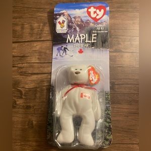 Maple The Bear TY Beenie Baby MINT CONDITION